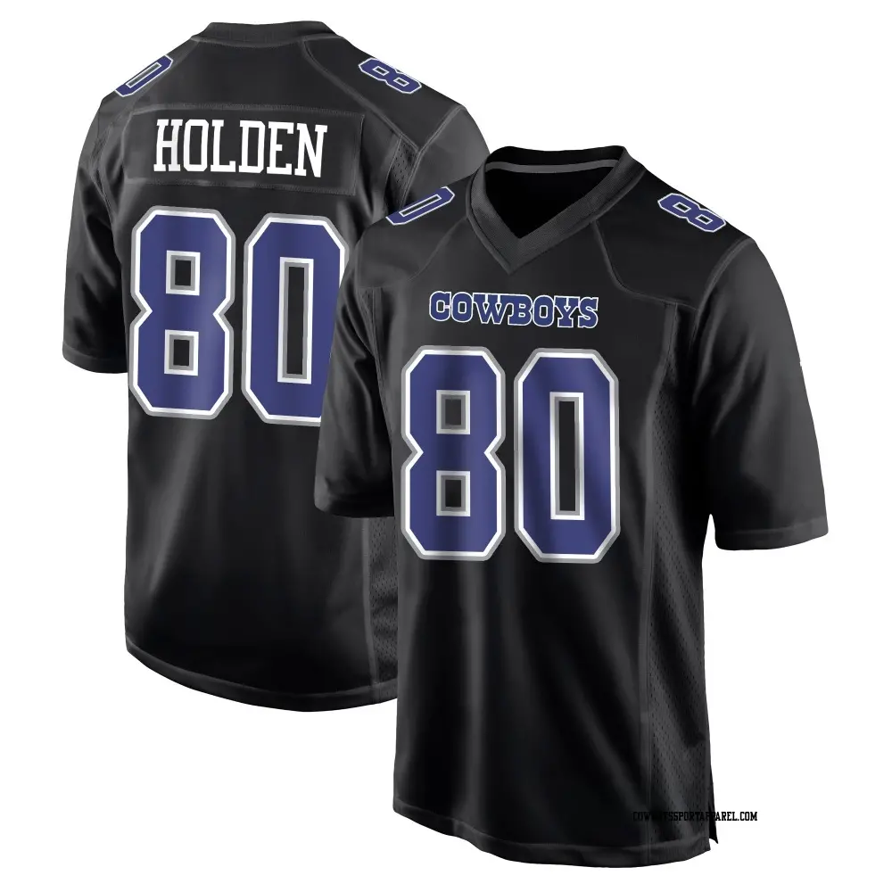Game Black Men's Traeshon Holden Dallas Cowboys Carbon Fashion Jersey