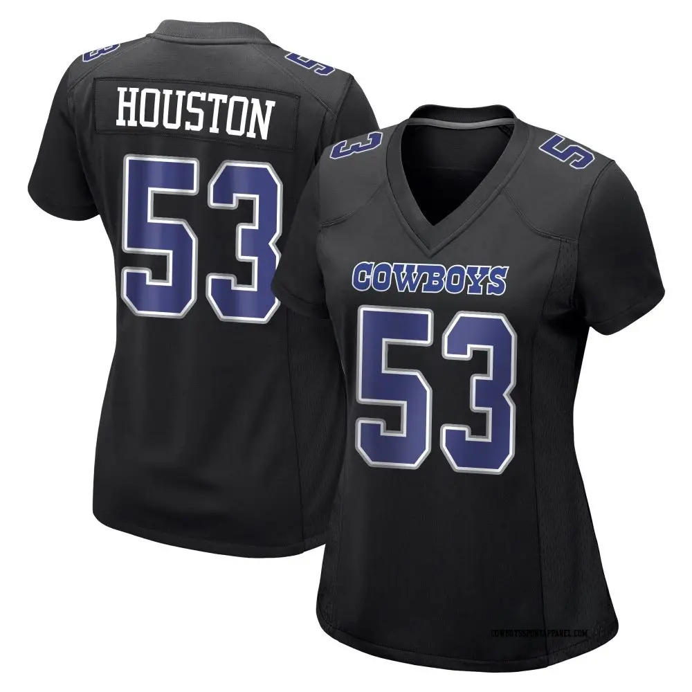Game Black Women's James Houston Dallas Cowboys Carbon Fashion Jersey
