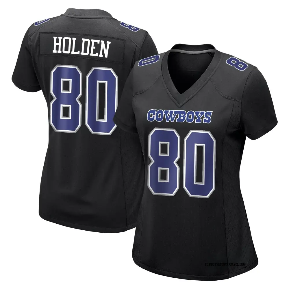 Game Black Women's Traeshon Holden Dallas Cowboys Carbon Fashion Jersey