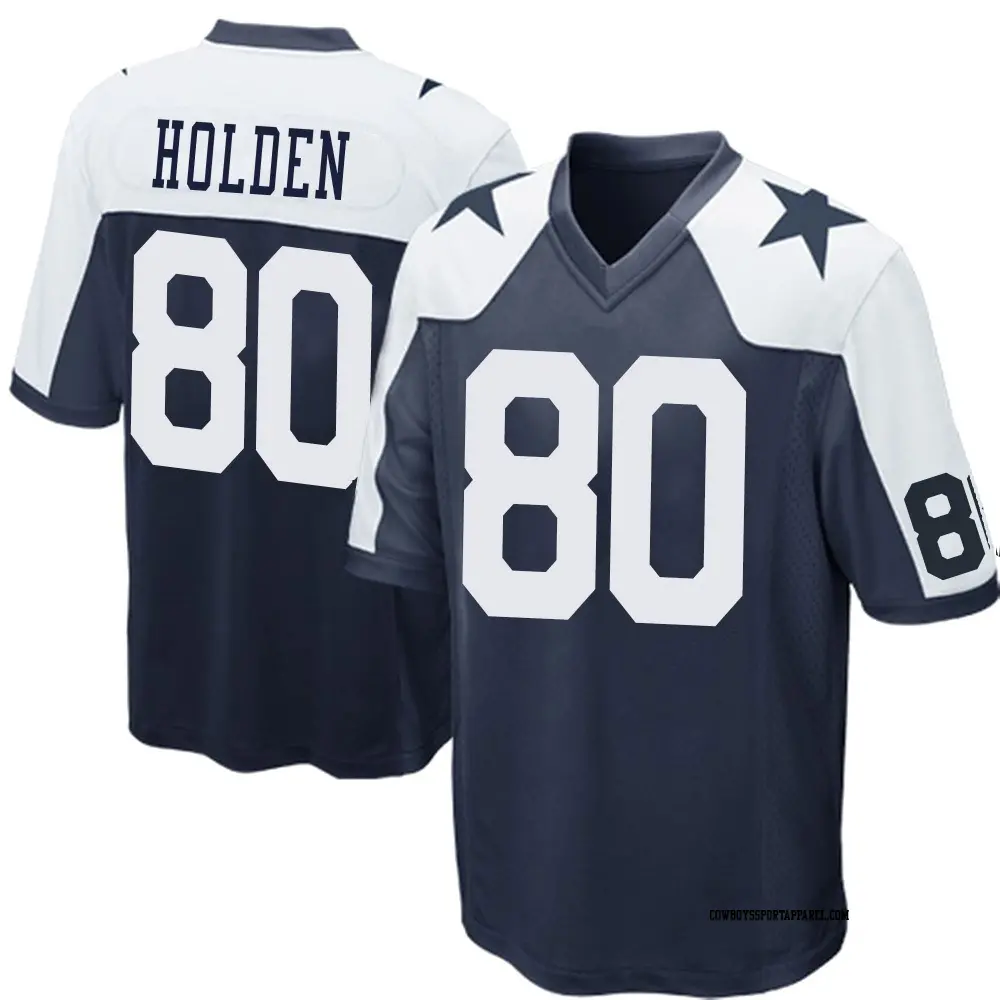 Game Navy Blue Youth Traeshon Holden Dallas Cowboys Throwback Jersey