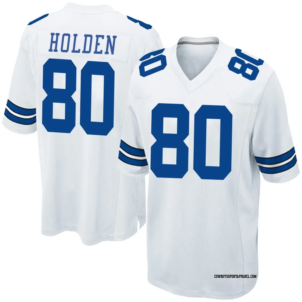 Game White Youth Traeshon Holden Dallas Cowboys Jersey