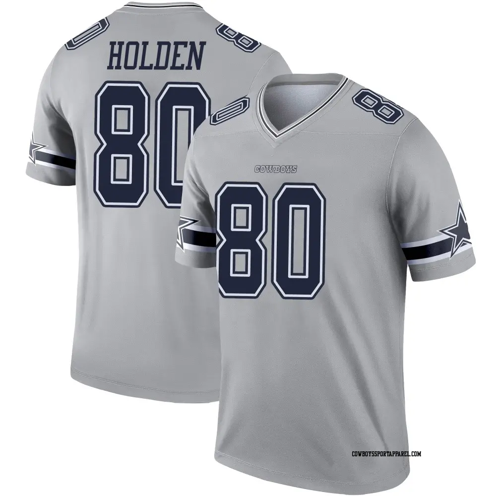 Legend Gray Men's Traeshon Holden Dallas Cowboys Inverted Jersey