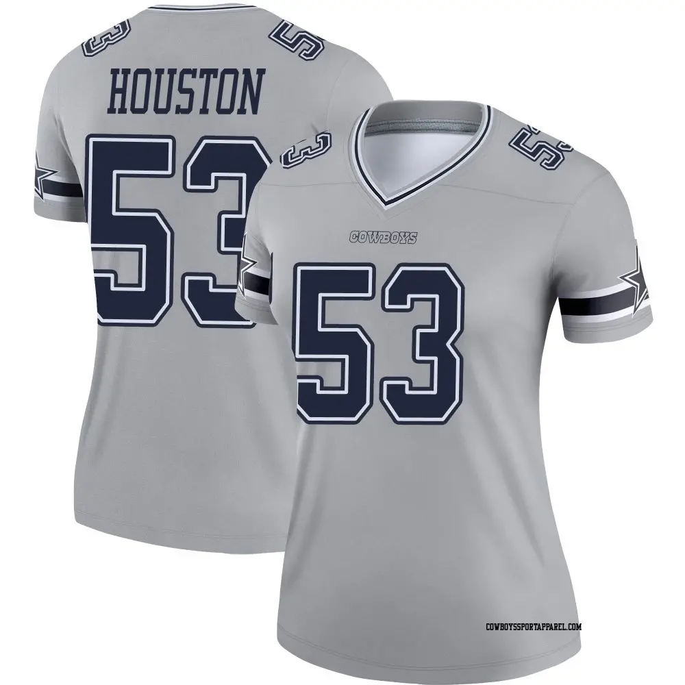 Legend Gray Women's James Houston Dallas Cowboys Inverted Jersey