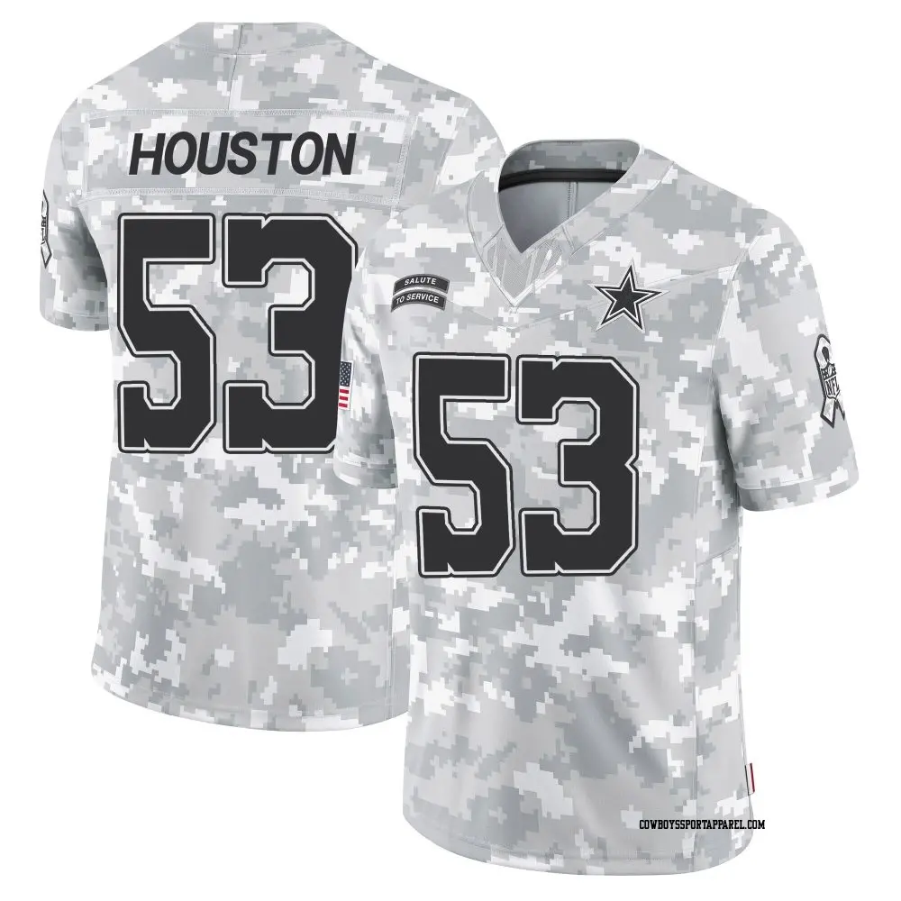 Limited Arctic Camo Men's James Houston Dallas Cowboys 2024 Salute to Service Jersey