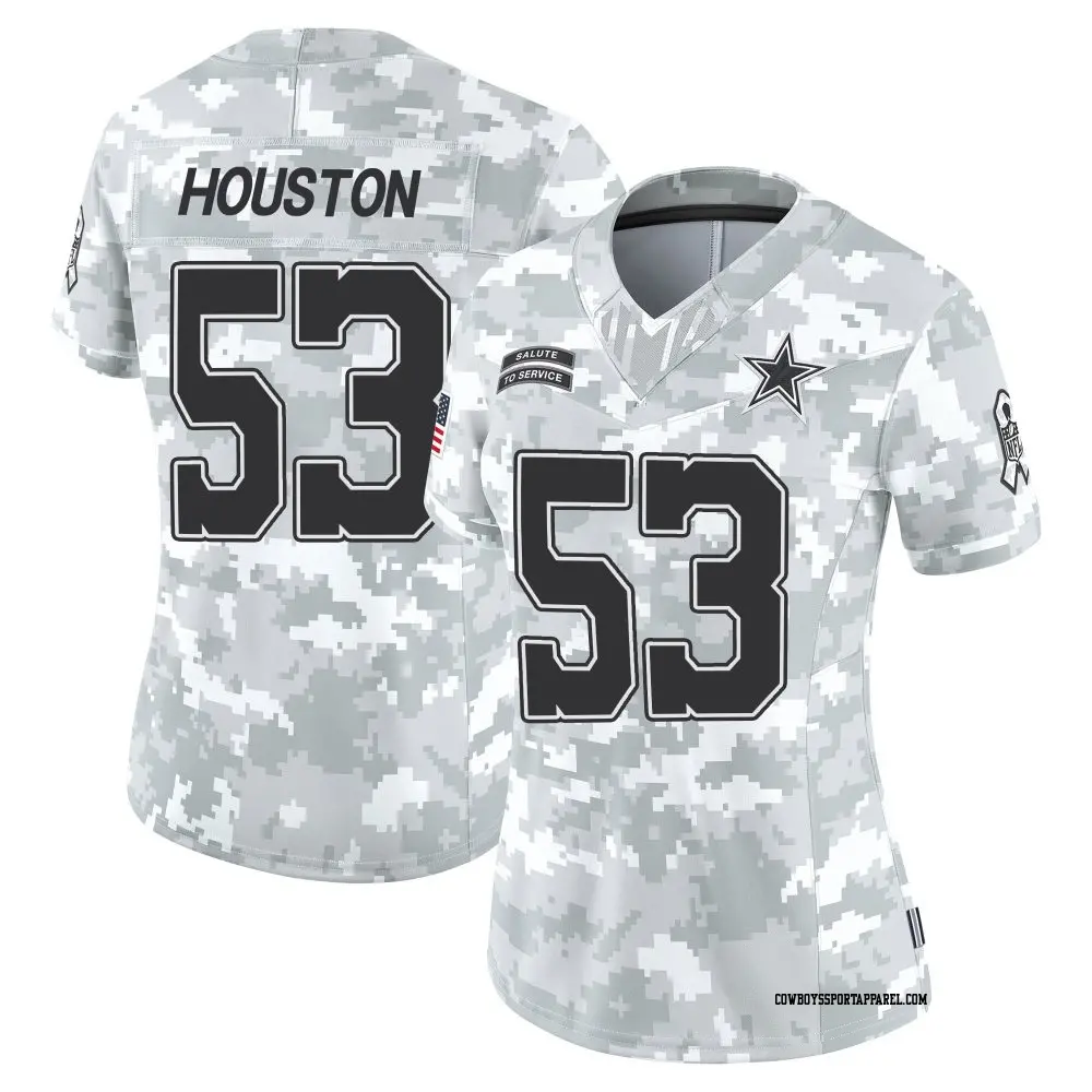 Limited Arctic Camo Women's James Houston Dallas Cowboys 2024 Salute to Service Jersey