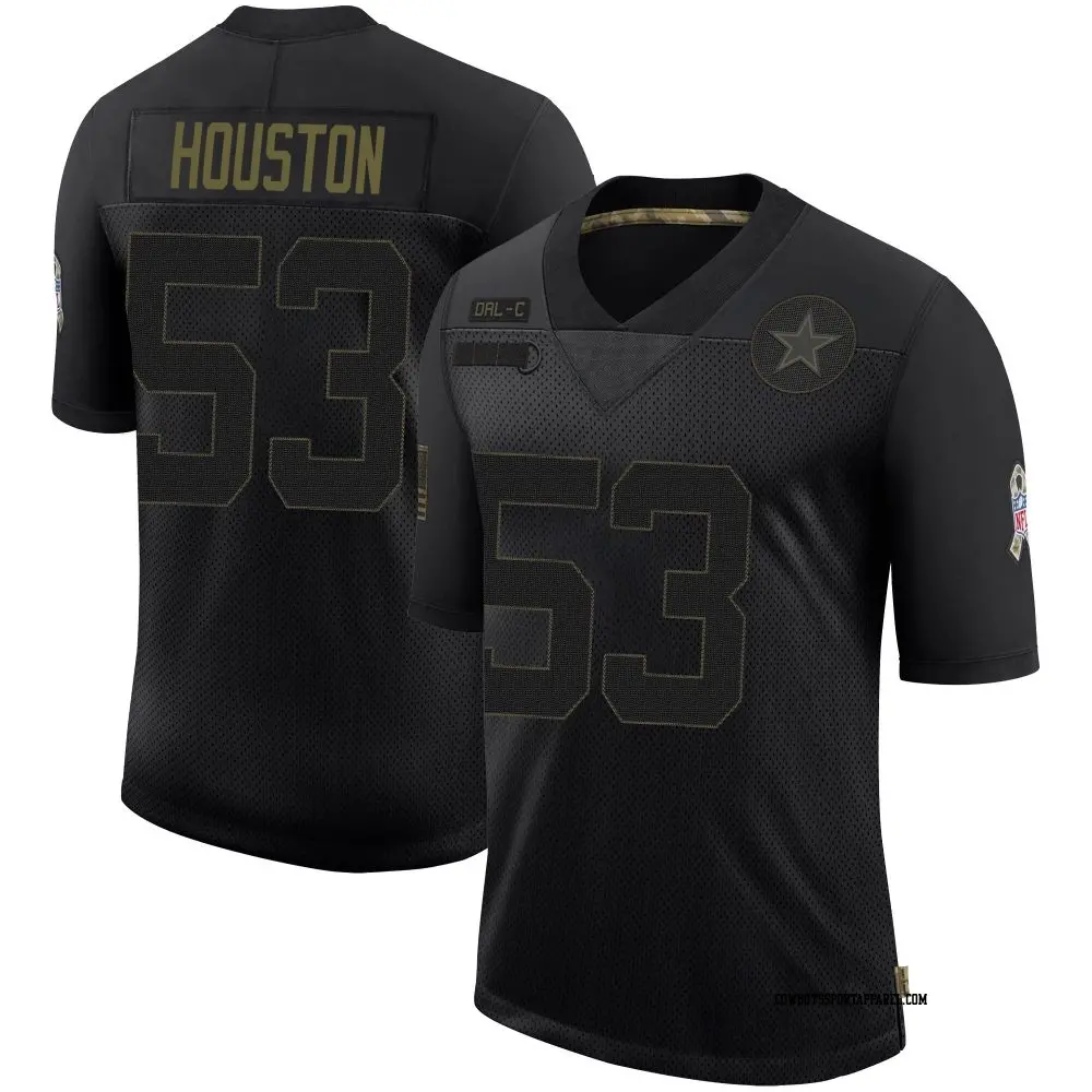 Limited Black Men's James Houston Dallas Cowboys 2020 Salute To Service Jersey