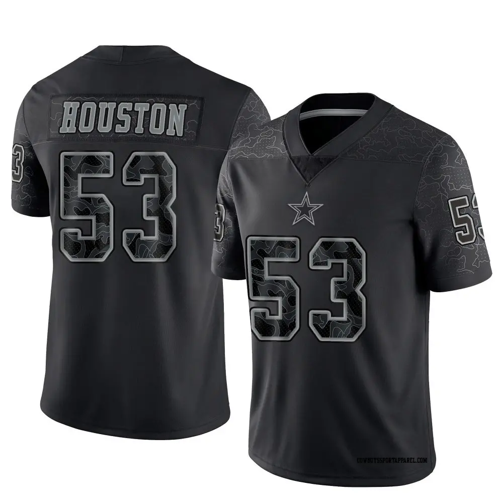 Limited Black Youth James Houston Dallas Cowboys Reflective Jersey