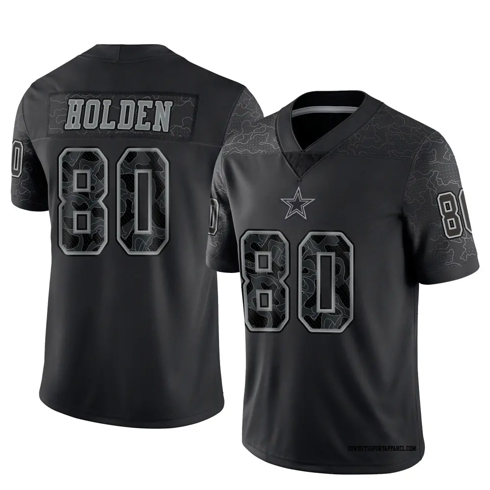 Limited Black Youth Traeshon Holden Dallas Cowboys Reflective Jersey