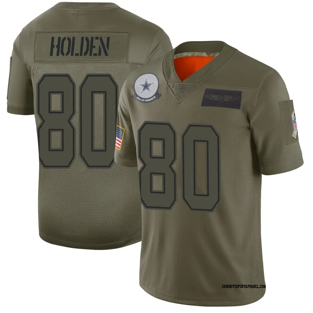 Limited Camo Men's Traeshon Holden Dallas Cowboys 2019 Salute to Service Jersey