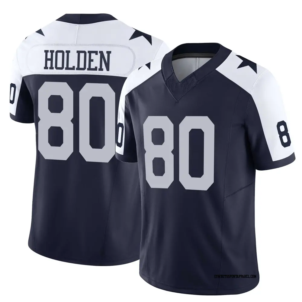 Limited Navy Men's Traeshon Holden Dallas Cowboys Alternate Vapor F.U.S.E. Jersey