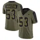 Limited Olive Men's James Houston Dallas Cowboys 2021 Salute To Service Jersey