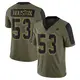 Limited Olive Youth James Houston Dallas Cowboys 2021 Salute To Service Jersey