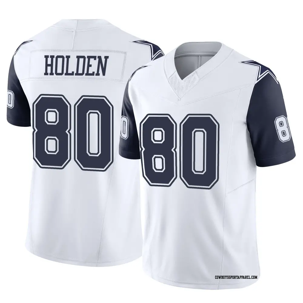 Limited White Youth Traeshon Holden Dallas Cowboys 2nd Alternate Vapor F.U.S.E. Jersey